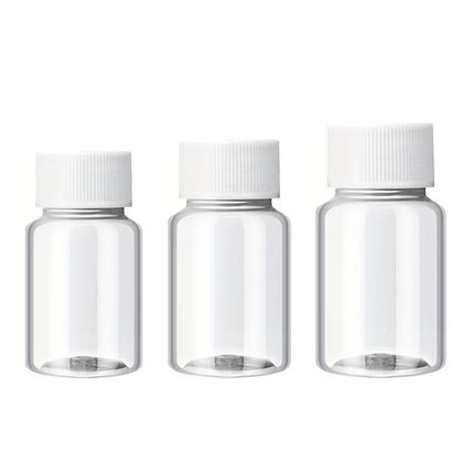 100 Pcs Clear Plastic Bottle with Lid 15 20 30ml for Pills Powder Craft Beads
