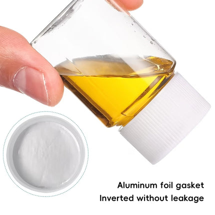 100 Pcs Clear Plastic Bottle with Lid 15 20 30ml for Pills Powder Craft Beads
