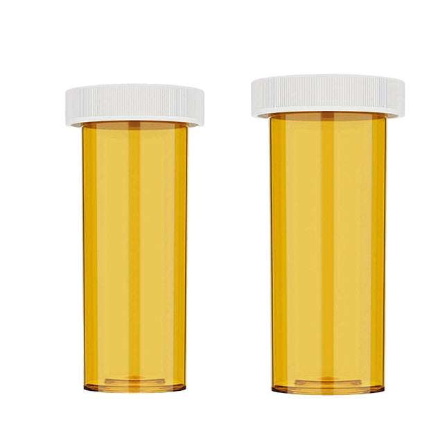 100PCS Sealed Twist Off Pill Bottles 6 Or 8 Dram Food Grade Transparent Portable