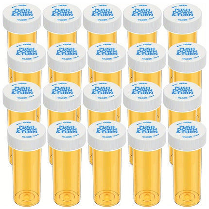 100PCS Sealed Twist Off Pill Bottles 6 Or 8 Dram Food Grade Transparent Portable
