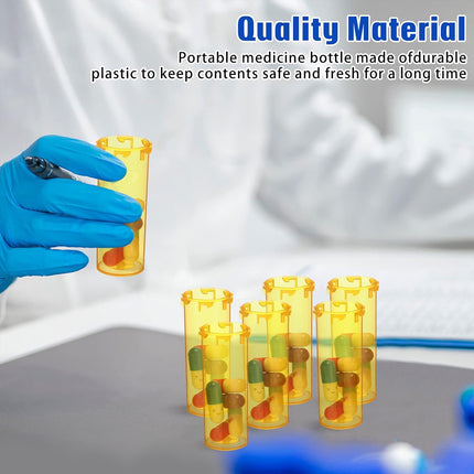 100PCS Sealed Twist Off Pill Bottles 6 Or 8 Dram Food Grade Transparent Portable