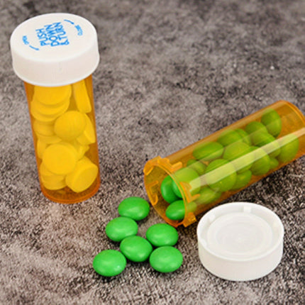 100PCS Sealed Twist Off Pill Bottles 6 Or 8 Dram Food Grade Transparent Portable
