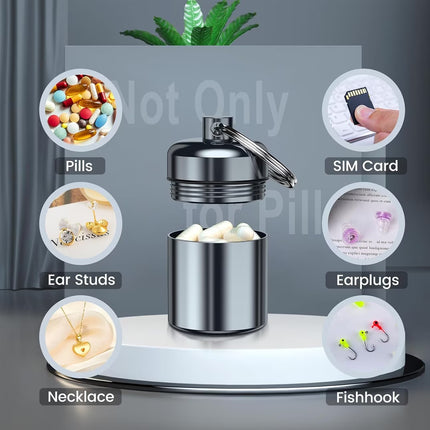 6Pcs Mini Sealed Metal Aluminum Tin Small Item Storage Jar Container Box Use