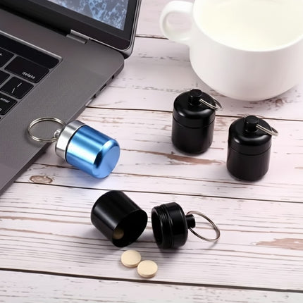 6Pcs Mini Sealed Metal Aluminum Tin Small Item Storage Jar Container Box Use