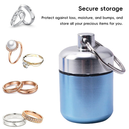 6Pcs Mini Sealed Metal Aluminum Tin Small Item Storage Jar Container Box Use