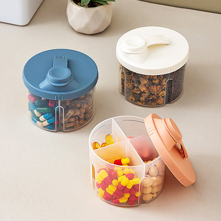 3Pcs Portable Pill Organizer Weekly Medicine Compartment Box Travel Daily Use