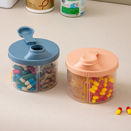 3Pcs Portable Pill Organizer Weekly Medicine Compartment Box Travel Daily Use