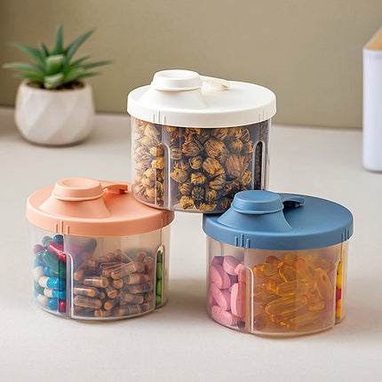 3Pcs Portable Pill Organizer Weekly Medicine Compartment Box Travel Daily Use