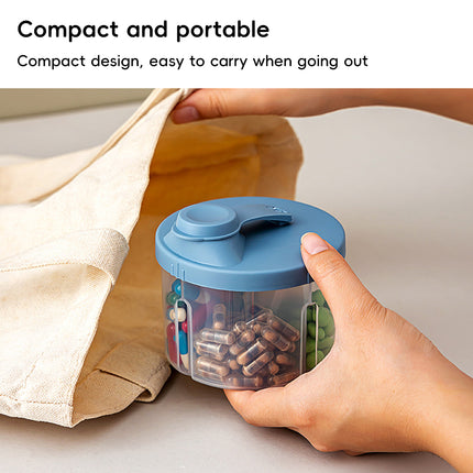 3Pcs Portable Pill Organizer Weekly Medicine Compartment Box Travel Daily Use