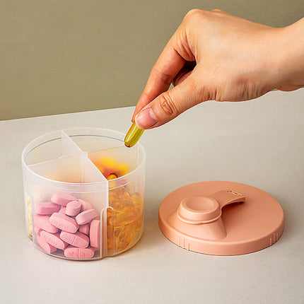 3Pcs Portable Pill Organizer Weekly Medicine Compartment Box Travel Daily Use