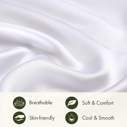 Silk Envelope Pillowcase Soft Satin Protective Cover for Bed Sleep Comfort