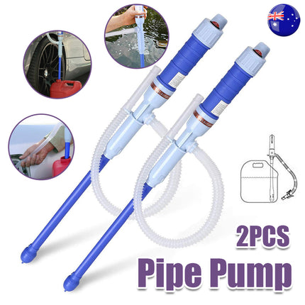 2X Oil Water Battery Liquid Transfer Hand Pipe Pump Fishbowl Electric Siphon