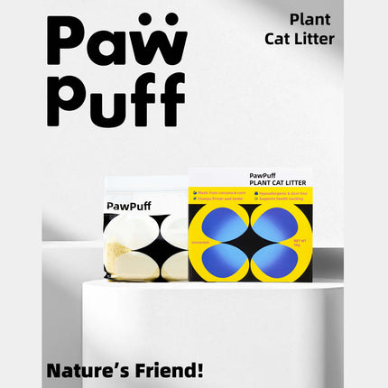 PawPuff 100 percent  Natural Plant Based Cat Litter Corn and Cassava 2bags 5kg