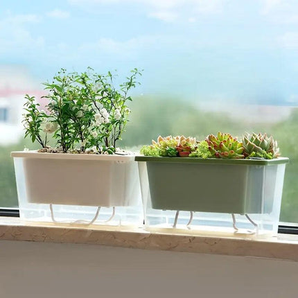 Balcony Vegetable Pot Planter Lazy Self Priming Flower Pot for Indoor Gardening