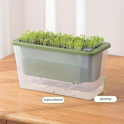 Balcony Vegetable Pot Planter Lazy Self Priming Flower Pot for Indoor Gardening