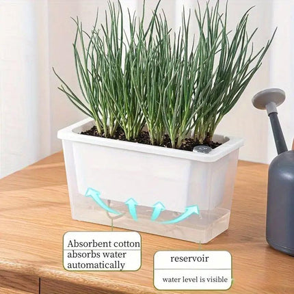 Balcony Vegetable Pot Planter Lazy Self Priming Flower Pot for Indoor Gardening