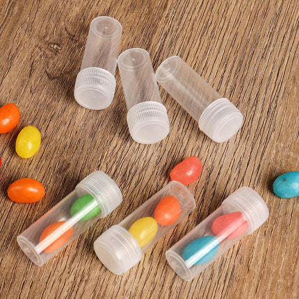 200 Pcs Clear Plastic Storage Bottle with Lid for Pills Beads Craft Small Items