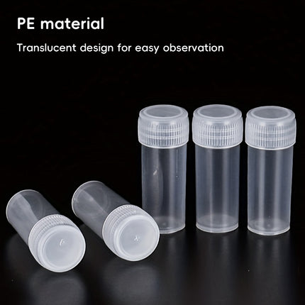 200 Pcs Clear Plastic Storage Bottle with Lid for Pills Beads Craft Small Items