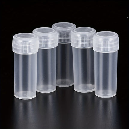 200 Pcs Clear Plastic Storage Bottle with Lid for Pills Beads Craft Small Items
