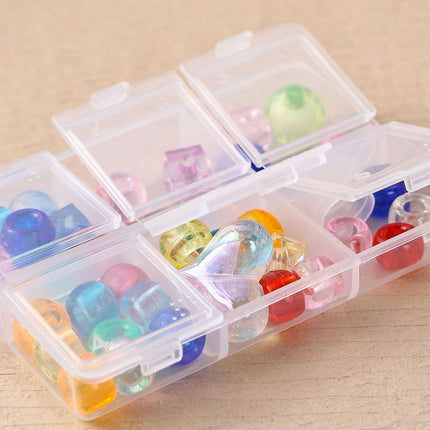 Clear 6 Compartment Parts Boxes 30 Pack PP S M Sizes