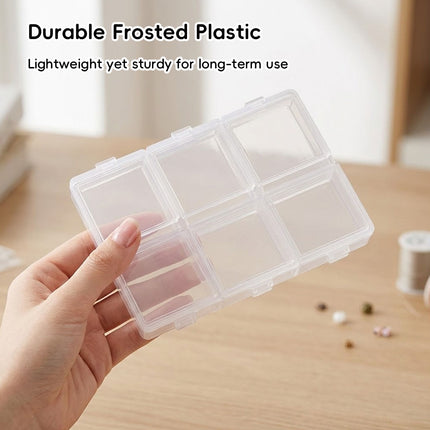 Clear 6 Compartment Parts Boxes 30 Pack PP S M Sizes