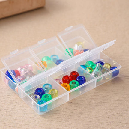 Clear 6 Compartment Parts Boxes 30 Pack PP S M Sizes