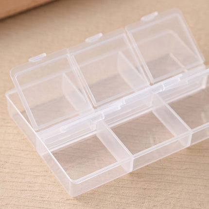 Clear 6 Compartment Parts Boxes 30 Pack PP S M Sizes