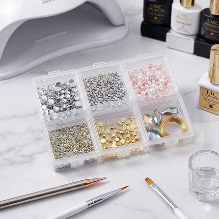 Clear 6 Compartment Parts Boxes 30 Pack PP S M Sizes