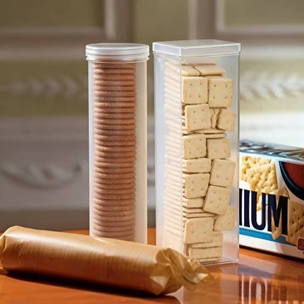 6-Pack Clear Airtight Storage Jars with Lids Transparent Plastic Canisters