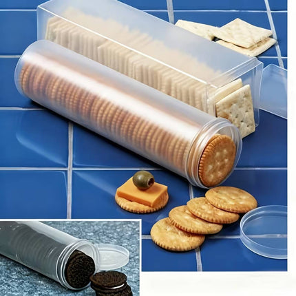 6-Pack Clear Airtight Storage Jars with Lids Transparent Plastic Canisters