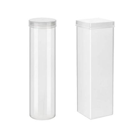 6-Pack Clear Airtight Storage Jars with Lids Transparent Plastic Canisters