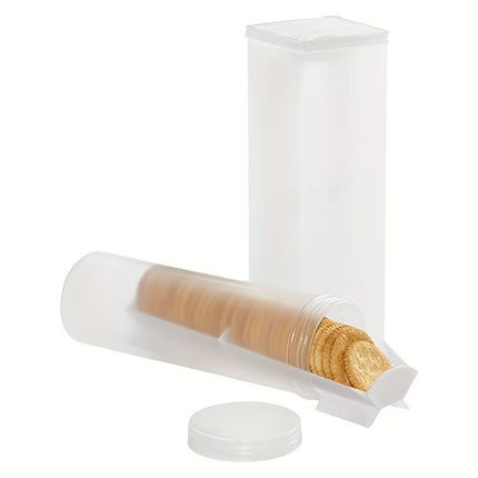 6-Pack Clear Airtight Storage Jars with Lids Transparent Plastic Canisters