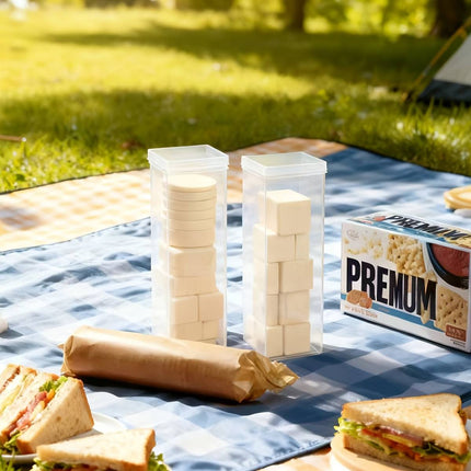 6-Pack Clear Airtight Storage Jars with Lids Transparent Plastic Canisters