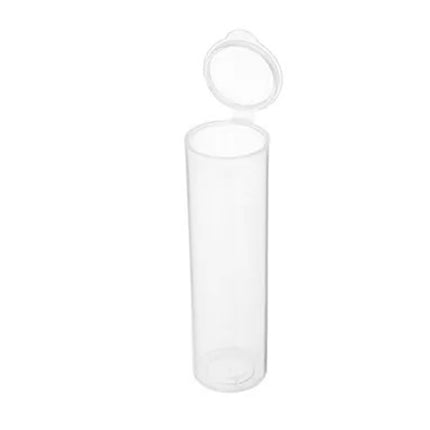20Pcs Plastic Cylinder Container Clear Small Item Storage Lab Specimen Storage