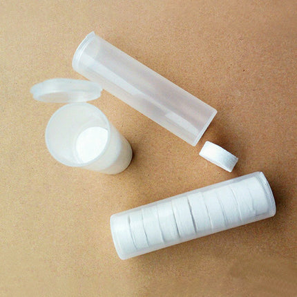 20Pcs Plastic Cylinder Container Clear Small Item Storage Lab Specimen Storage