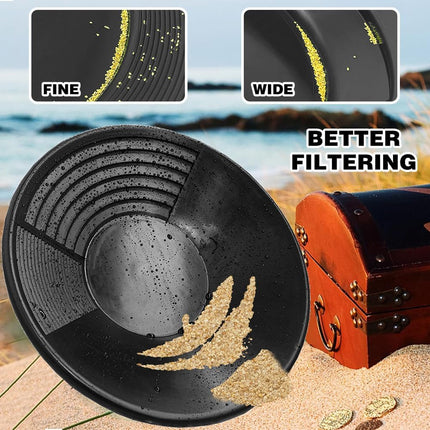 Plastic Gold Panning Basin Portable Hand Wash Mining Sluice Prospecting Tool