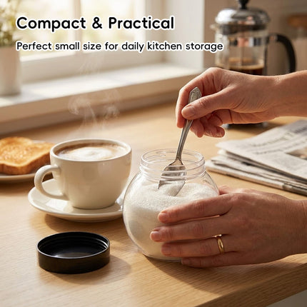 Clear Plastic Storage Jars 50 Pack Black or Clear Lids