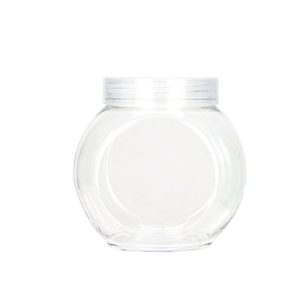 Clear Plastic Storage Jars 50 Pack Black or Clear Lids