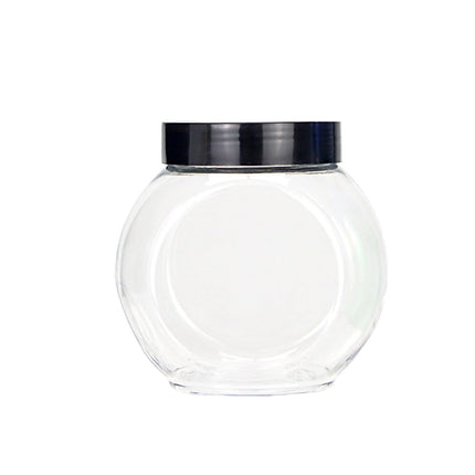 Clear Plastic Storage Jars 50 Pack Black or Clear Lids