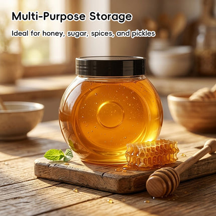 Clear Plastic Storage Jars 50 Pack Black or Clear Lids