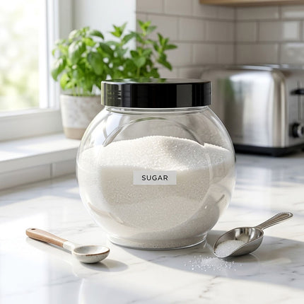 Clear Plastic Storage Jars 50 Pack Black or Clear Lids