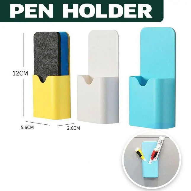 Plastic Magnetic Pen Holder Erase Marker Storage Box Pencil Organizer For Home Aimall