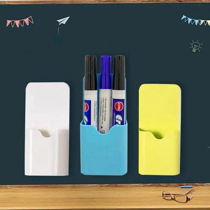 Plastic Magnetic Pen Holder Erase Marker Storage Box Pencil Organizer For Home - Aimall