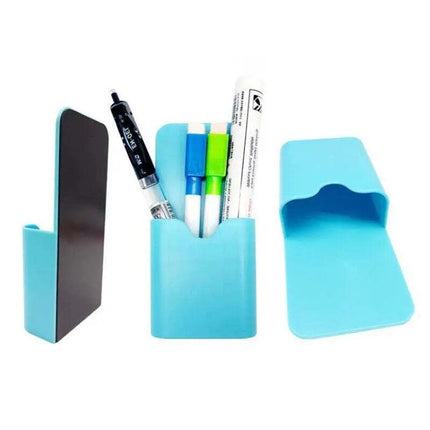 Plastic Magnetic Pen Holder Erase Marker Storage Box Pencil Organizer For Home - Aimall