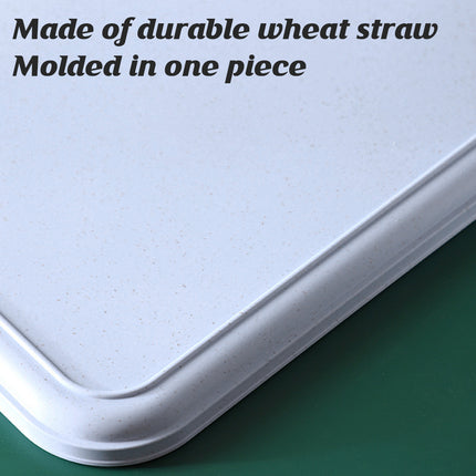 10 Pack Wheat Straw Serving Trays 43x30.5cm Stackable Easy Clean