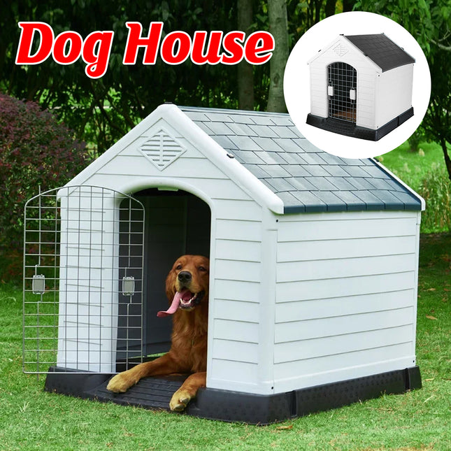 Outdoor Dog House Large Kennel Rainproof Removable Washable Pet Cage Shelter