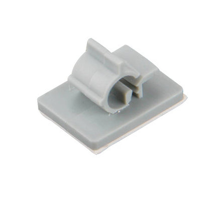 Adhesive Plastic Pipe Clamps 6.4mm 10 Pack Grey