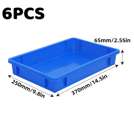 6PCS Stackable Plastic Freezer Food Containers Durable Kitchen Storage Box