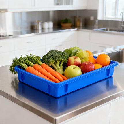 6PCS Stackable Plastic Freezer Food Containers Durable Kitchen Storage Box