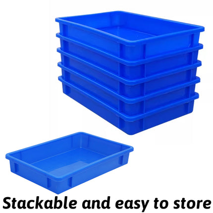 6PCS Stackable Plastic Freezer Food Containers Durable Kitchen Storage Box